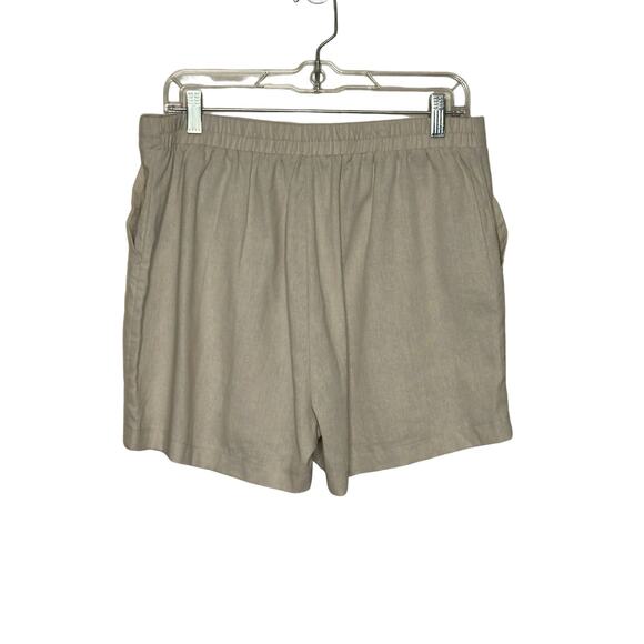 Shinestar beige pull on linen shorts size medium - Picture 7 of 7